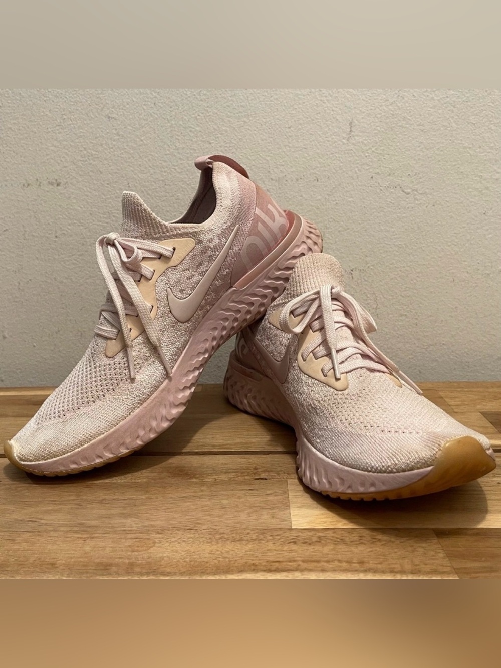 Nike Epic React Flyknit Pearl Pink Running Shoes - Women's Size 9